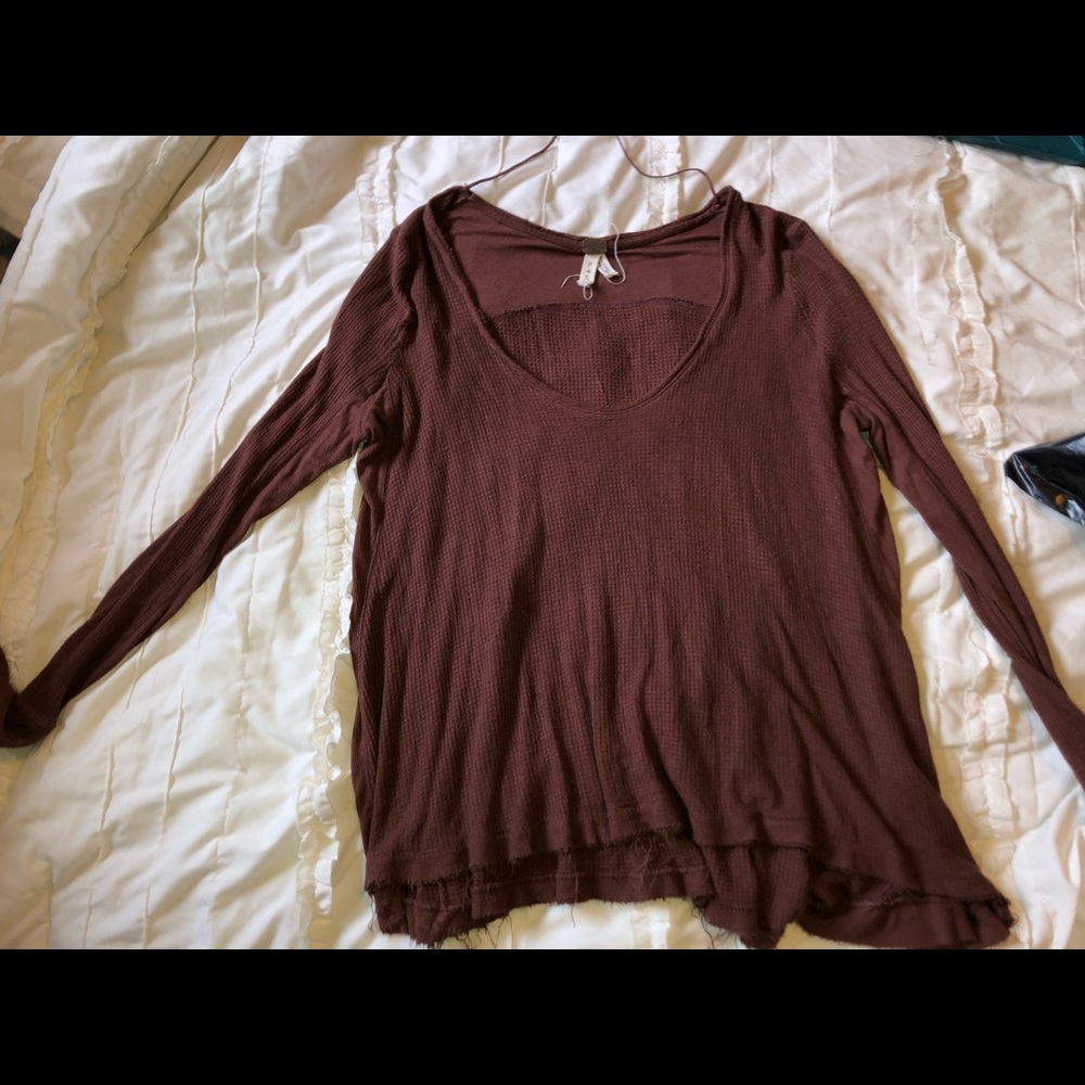 Free people long sleeve shirt.